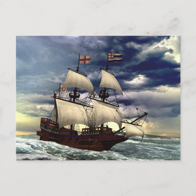 Die goldene Hinte. Postkarte (Vorderseite)