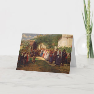 Die Goldene Hochzeit (Öl auf Leinwand) Feiertagskarte