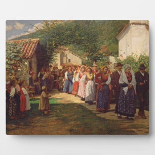 Die Goldene Hochzeit (Öl auf Leinwand) Fotoplatte