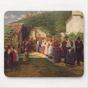 Die goldene Hochzeit (Öl auf Leinwand) Mousepad