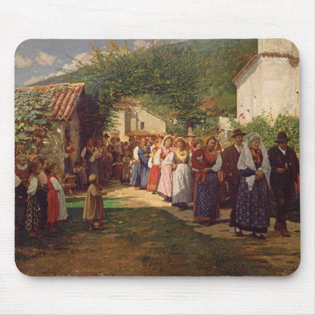 Die goldene Hochzeit (Öl auf Leinwand) Mousepad (Vorne)