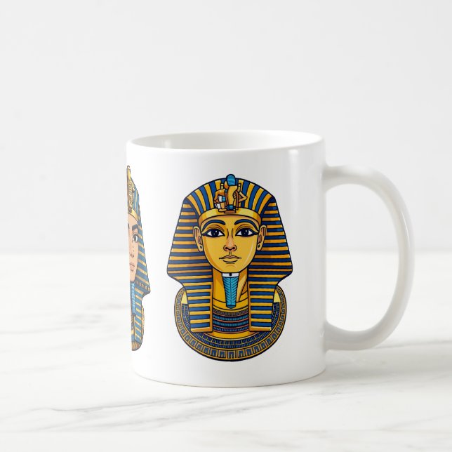 Die goldene Maske des Pharaos Tutanchamun Kaffeetasse (Rechts)