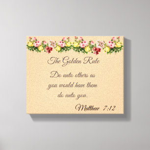 Die Goldene Regel Leinwanddruck