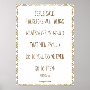 Die Goldene Regel Print, Value Poster Paper (Matte