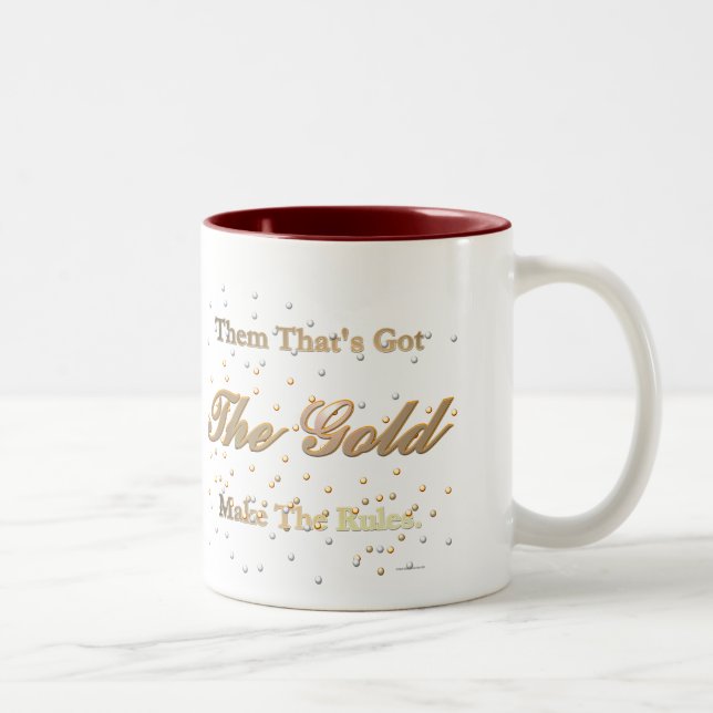 Die goldene Regel-Tasse Zweifarbige Tasse (Rechts)