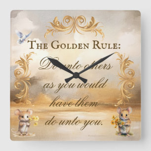 Die Goldene Regel Wanduhr