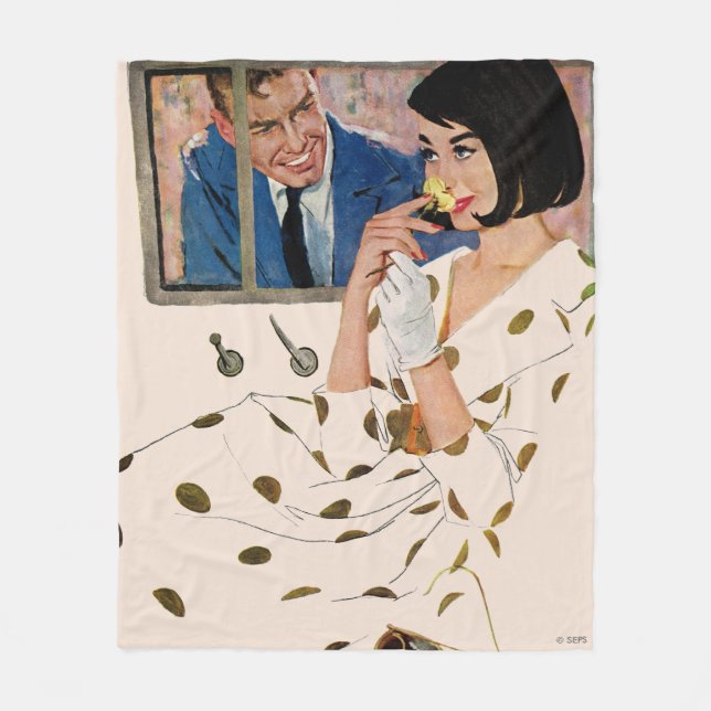 Die goldene Rose Fleecedecke (Vorderseite)