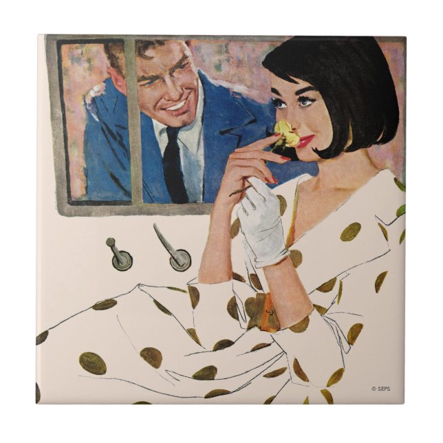 Die goldene Rose Fliese (Vorderseite)