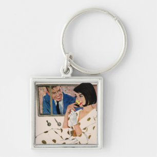 Die goldene Rose Schlüsselanhänger