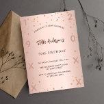 Die goldene Rose zum Geburtstag Einladungspostkarte<br><div class="desc">Für eine elegante 50. Geburtstagsfeier (oder jedes Alter). Eine Rose mit goldenem Farbverlauf. Mit Sternen dekoriert. Personalisieren und fügen Sie einen Namen und Party-Details hinzu. Fügen Sie das Geburtsjahr und das Jahr der Feier hinzu. Der Name wird mit einem handgeschriebenen Stilskript geschrieben</div>