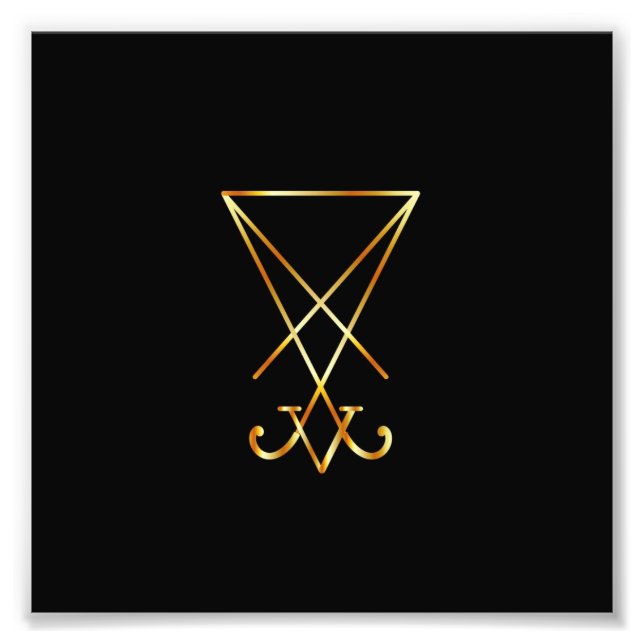 Die goldene Sigil Luzifers Fotodruck (Vorne)