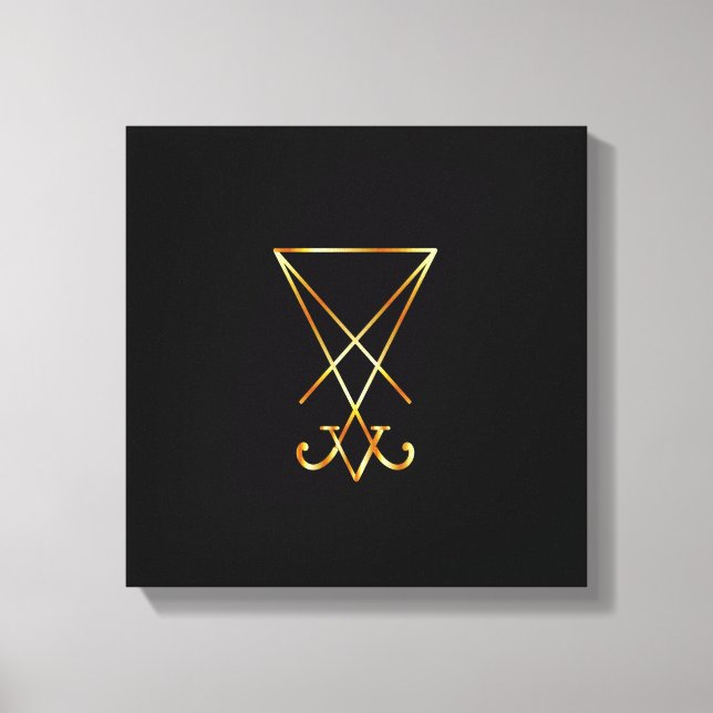 Die goldene Sigil Luzifers Leinwanddruck (Vorderseite)