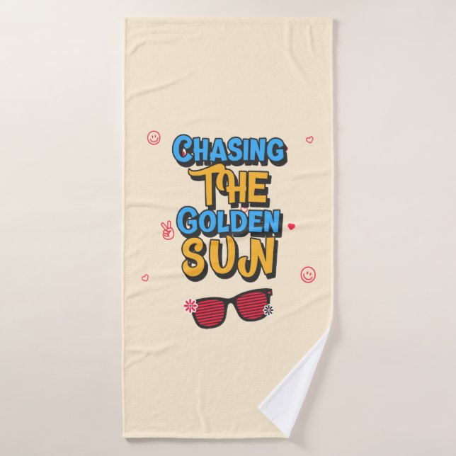 Die goldene Sonne jagen Badehandtuch (Badehandtuch)