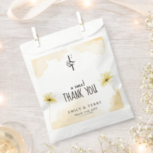 Die goldene Stunde blumenmonogramm Hochzeit danke Geschenktütchen