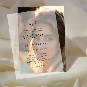 Die goldene Stunde Grace Moderne Mongram Hochzeit