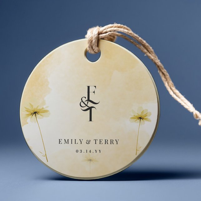 Die goldene Stunde Grace & Monogram Hochzeit Viele Geschenkanhänger (Von Creator hochgeladen)