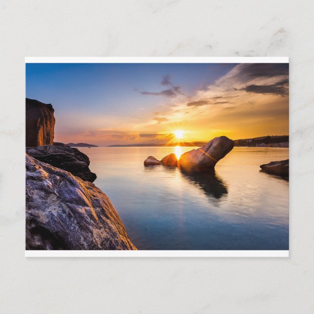 Die goldene Stunde in Griechenland Postkarte (Vorderseite)