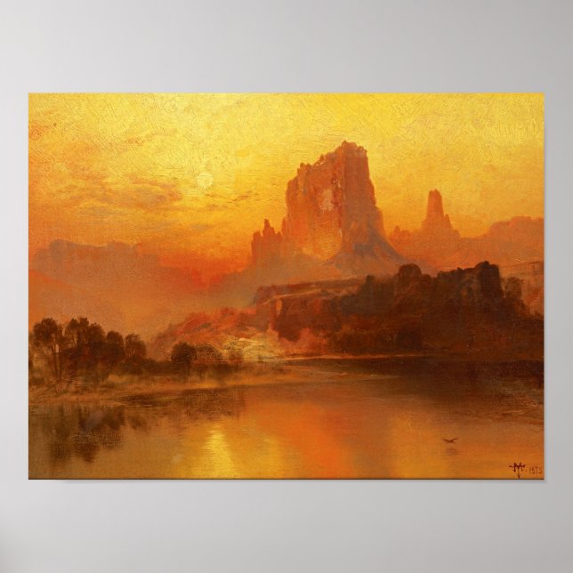 Die goldene Stunde von Thomas Moran Print Poster (Vorne)