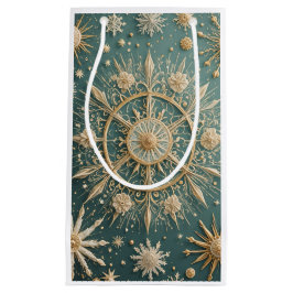 Die goldene Verkleidung des Winters: Eine Snowflak Kleine Geschenktüte