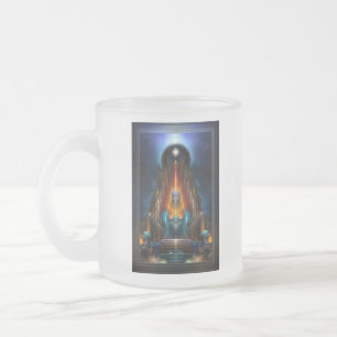Die goldene Vision des Fraktals Arsencia Kunst Mattglastasse
