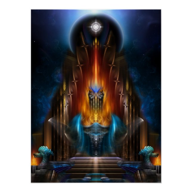 Die goldene Vision des Fraktals Arsencia Kunst Poster (Vorderseite)