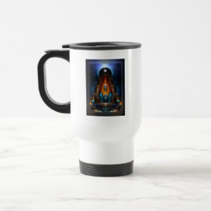 Die goldene Vision des Fraktals Arsencia Kunst Reisebecher