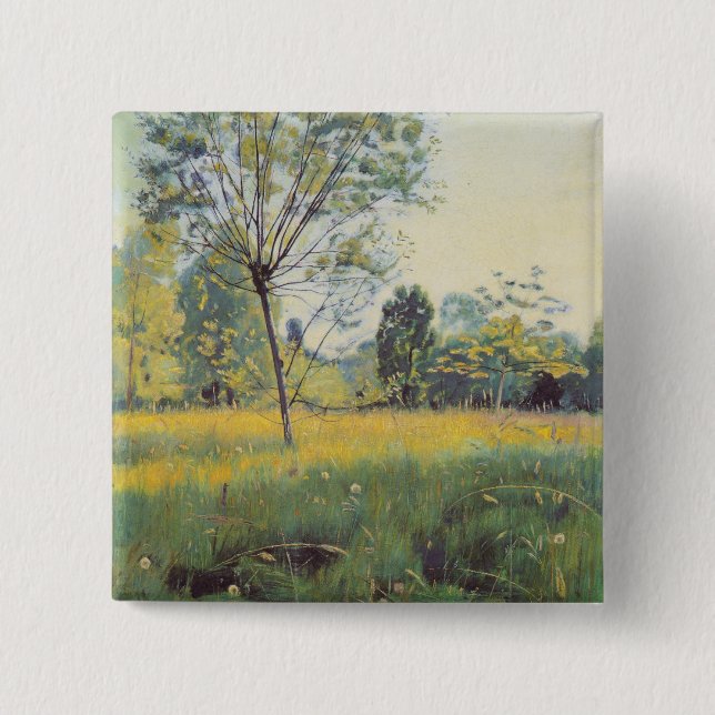 Die goldene Wiese (von Ferdinand Hodler) Button (Vorderseite)