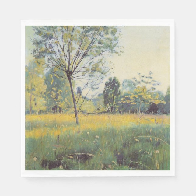 Die goldene Wiese (von Ferdinand Hodler) Serviette (Vorderseite)