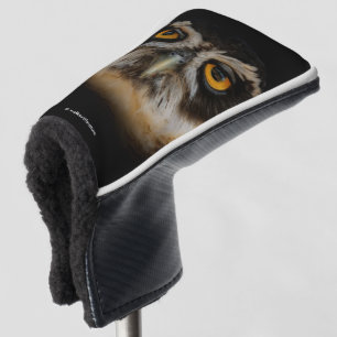 Die goldenen Augen eines spektakulären Eule Golf Headcover