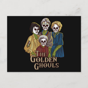 Die goldenen Ghule Lustiger Halloween-Horror Männe Postkarte