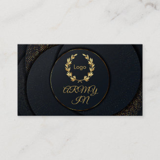 Die goldenen Punkte im schwarzen Kreis Visitenkarte