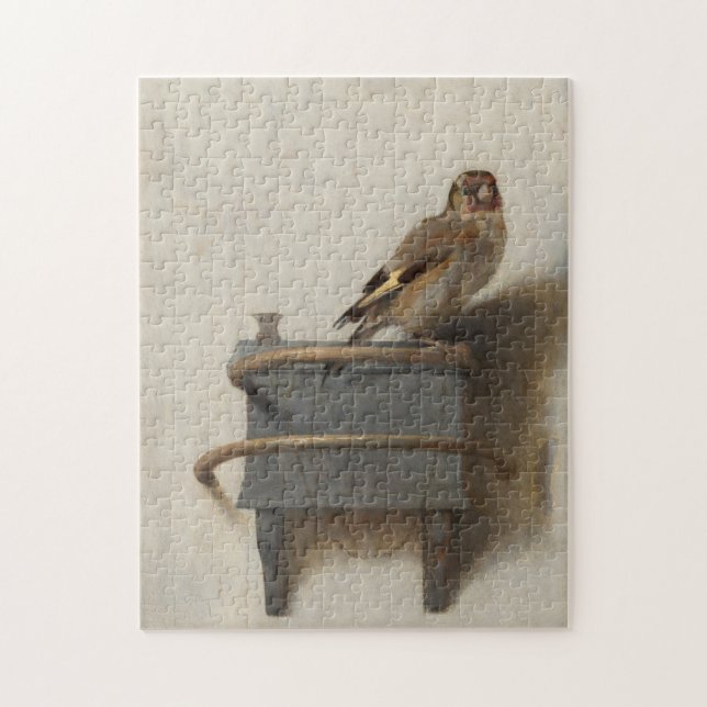 Die Goldfinch - Schöne Kunst des 17. Jahrhunderts Puzzle (Vertikal)