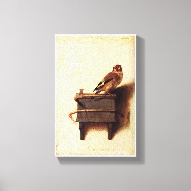 Die Goldfinch von Carel Fabritius Leinwanddruck (Vorderseite)