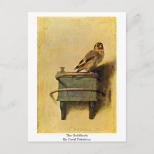 Die Goldfinch. von Carel Fabritius Postkarte