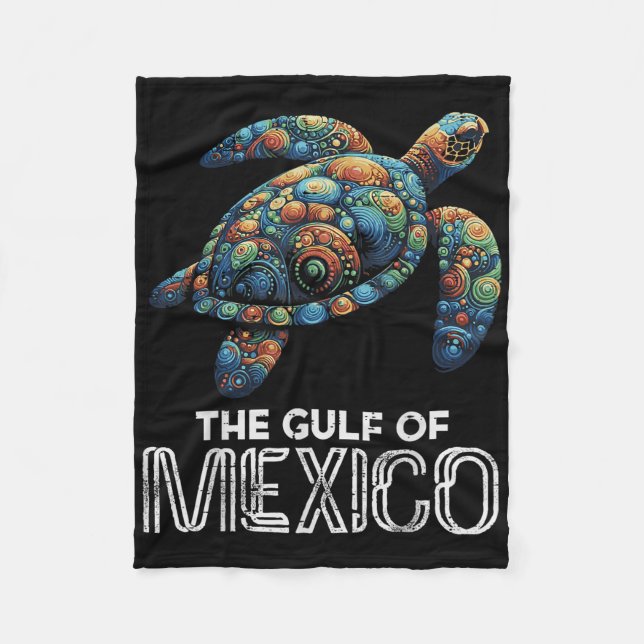 Die Golf Von Mexiko-Schildkröte Farbige Mexikanisc Fleecedecke (Vorderseite)