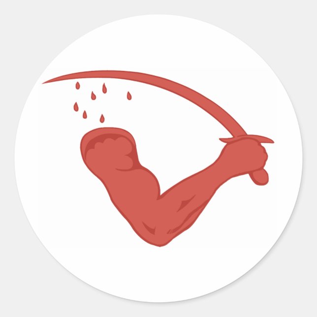 Die Goliad-Flagge Runder Aufkleber (Vorderseite)