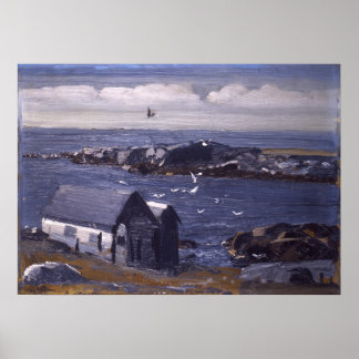 Die Golle, Monhegan von George Bellows Poster