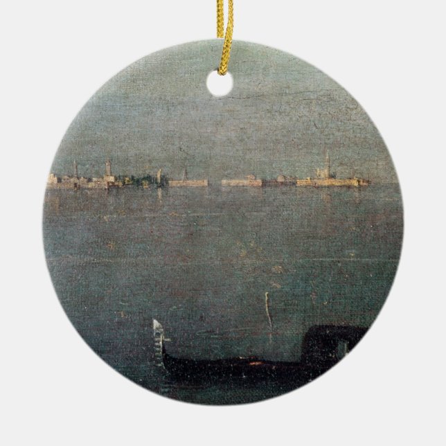 Die Gondel auf der Lagune Keramikornament (Vorne)
