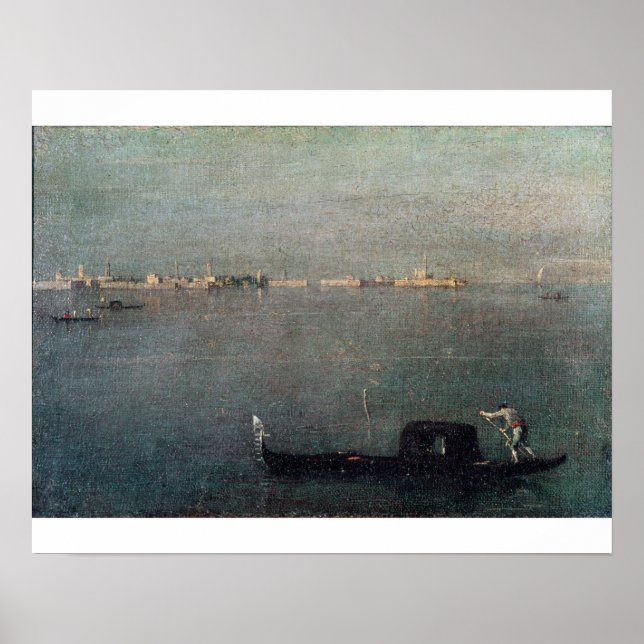 Die Gondel in der Lagune Poster (Vorne)