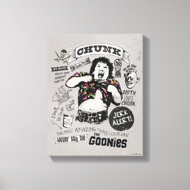 Die Goonies Chunk Retro Collage Leinwanddruck (Vorderseite)