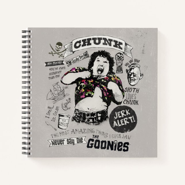 Die Goonies Chunk Retro Collage Notizbuch (Vorderseite)