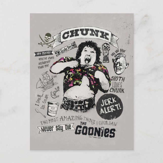 Die Goonies Chunk Retro Collage Postkarte (Vorderseite)
