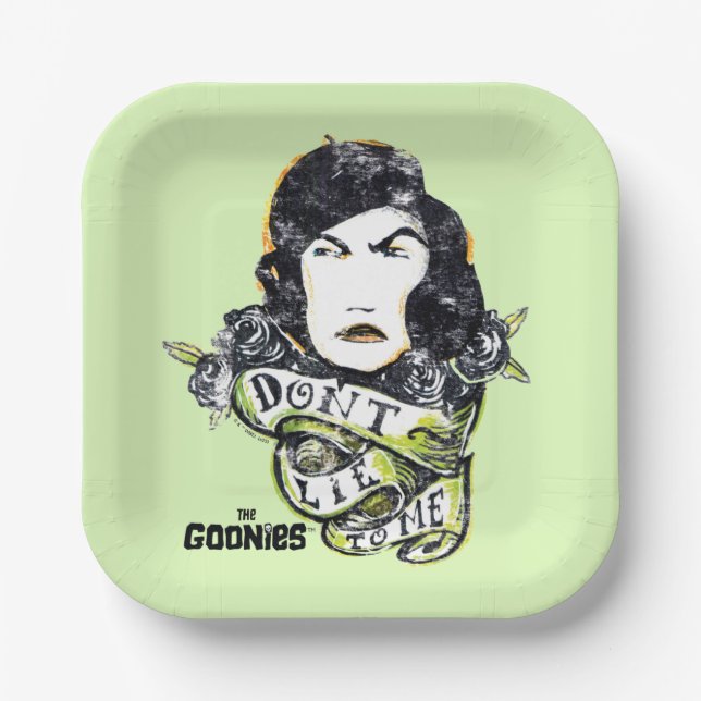 Die Goonies Mama Fratelli "Lüge mich nicht an" Pappteller (Vorderseite)