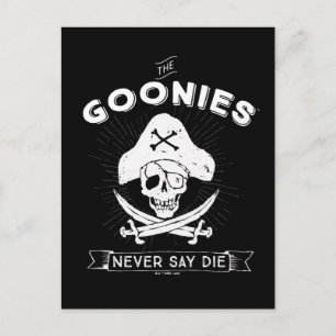 Die Goonies "Niemals sagen Die Piraten-Abzeichen Postkarte
