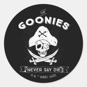 Die Goonies "Niemals sagen Die Piraten-Abzeichen Runder Aufkleber