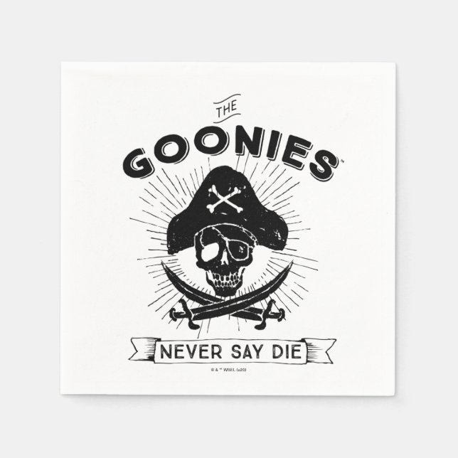 Die Goonies "Niemals sagen Die Piraten-Abzeichen Serviette (Vorderseite)