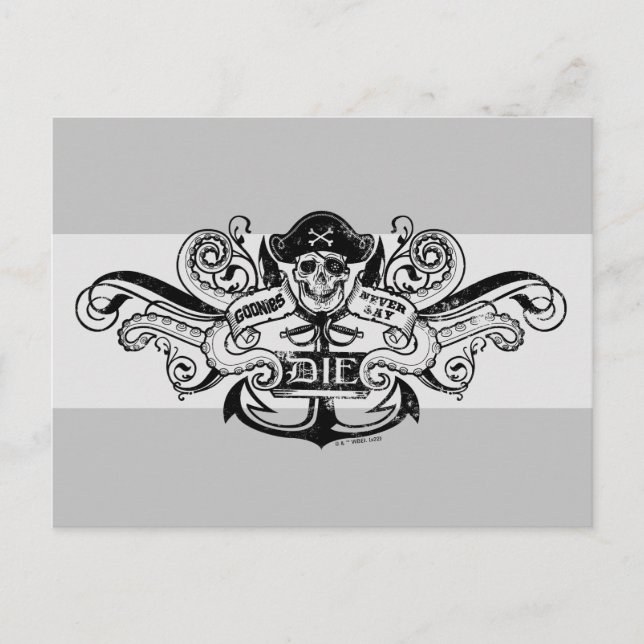 Die Goonies "Niemals sagen Die Piraten Anchor Abze Postkarte (Vorderseite)