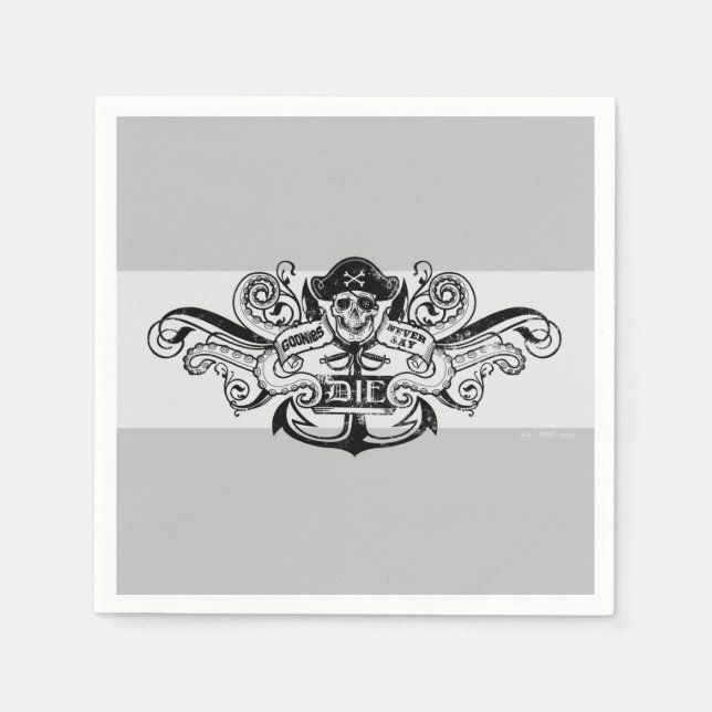 Die Goonies "Niemals sagen Die Piraten Anchor Abze Serviette (Vorderseite)