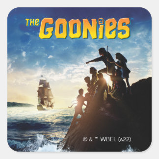 Die Goonies Pirate Schiff Theatrische Kunst Quadratischer Aufkleber