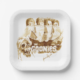 Die Goonies Pirate Schiff Wasserfarbe Grafik Pappteller